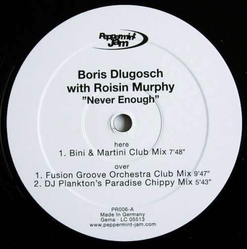 Cover Boris Dlugosch With Roisin Murphy* - Never Enough (2x12, Promo) Schallplatten Ankauf