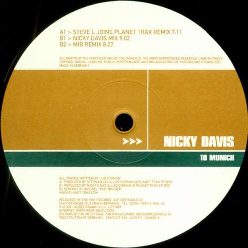Cover Nicky Davis - To Munich (12, Maxi) Schallplatten Ankauf
