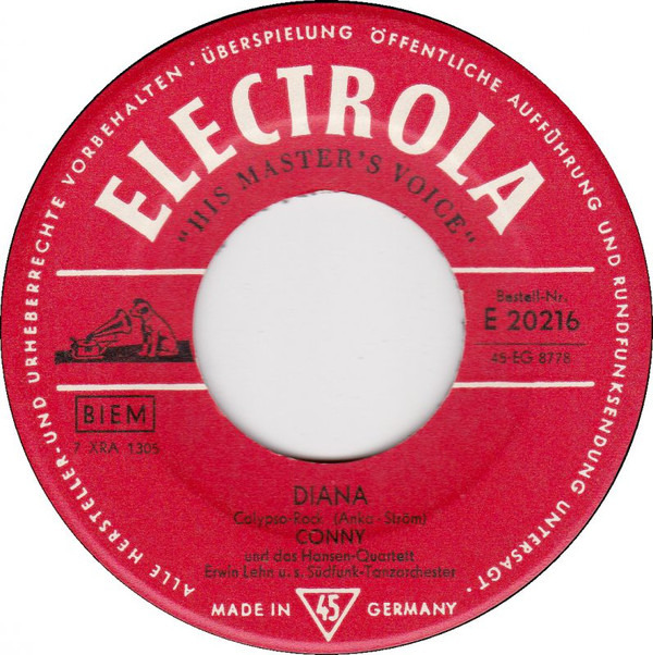 Cover Conny* - Diana / Teenager Susann (7, Single, RE) Schallplatten Ankauf