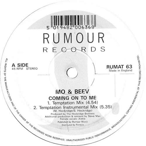 Cover Mo & Beev - Coming On To Me (12) Schallplatten Ankauf