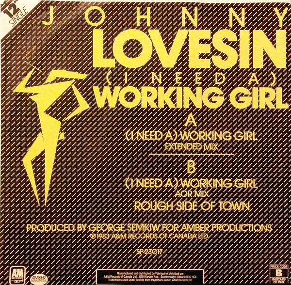 Bild Johnny Lovesin - (I Need A) Working Girl (12) Schallplatten Ankauf