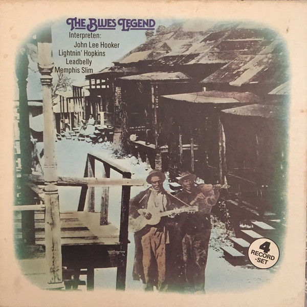 Cover John Lee Hooker, Lightnin' Hopkins, Leadbelly, Memphis Slim - The Blues Legend (4xLP, Comp, Whi + Box) Schallplatten Ankauf