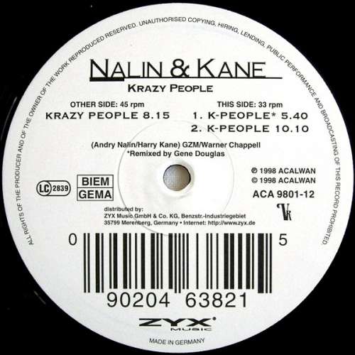 Cover Nalin & Kane - Krazy People (12) Schallplatten Ankauf