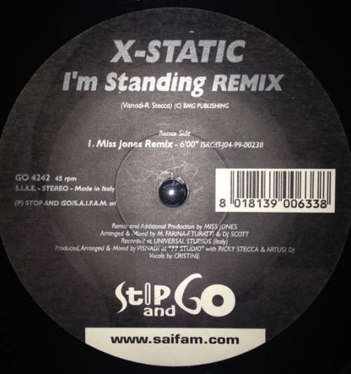 Cover X-Static - I'm Standing (Remix) (12) Schallplatten Ankauf
