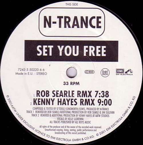 Cover N-Trance - Set You Free (12) Schallplatten Ankauf
