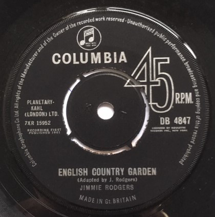 Cover Jimmie Rodgers (2) - English Country Garden (7, Bla) Schallplatten Ankauf