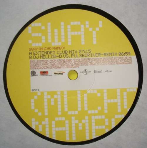 Cover Mellow Trax vs. Shaft - Sway (Mucho Mambo) (12) Schallplatten Ankauf