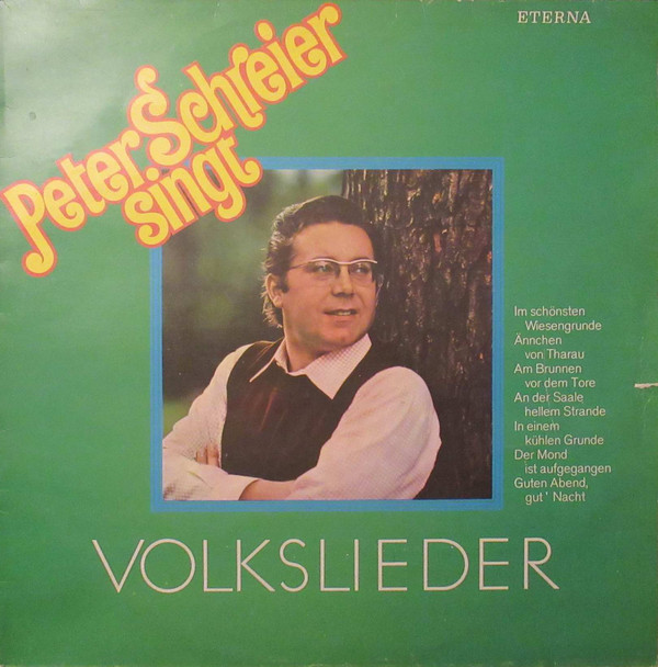 Cover Peter Schreier - Peter Schreier Singt Volkslieder (LP, RP, Blu) Schallplatten Ankauf