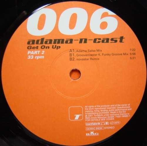 Cover Adama-N-Cast - Get On Up Part 2 (12) Schallplatten Ankauf