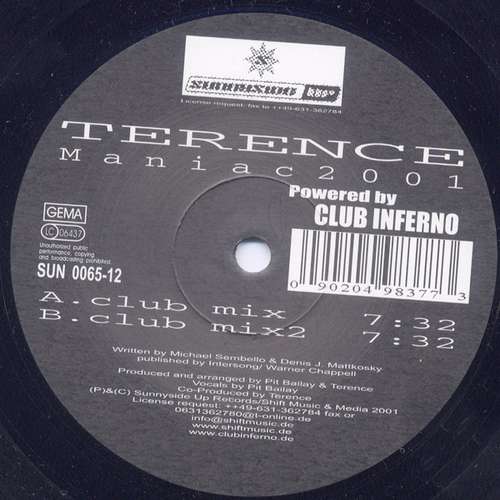 Cover Terence - Maniac 2001 (12) Schallplatten Ankauf