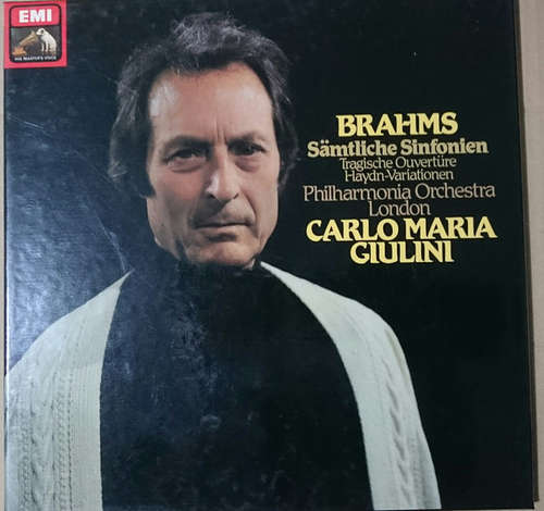 Cover Johannes Brahms, Carlo Maria Giulini - Sämtliche Sinfonien - Tragische Ouvertüre - Haydn-Variationen (4xLP, Album + Box) Schallplatten Ankauf