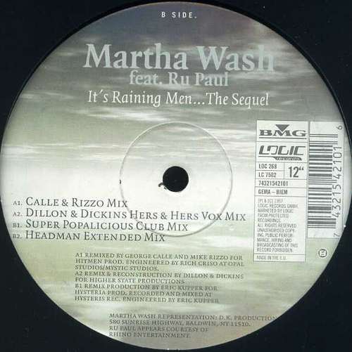 Cover Martha Wash Feat. Ru Paul* - It's Raining Men... The Sequel (12, Single) Schallplatten Ankauf