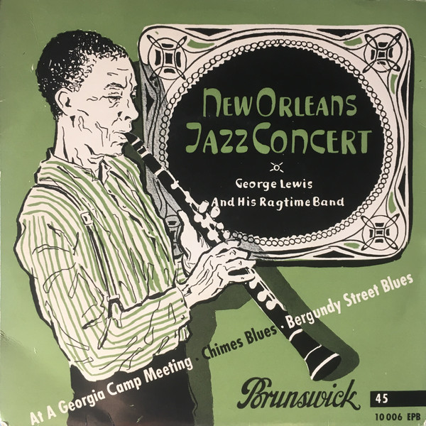 Cover George Lewis And His Ragtime Band* - New Orleans Jazz Concert (7, EP) Schallplatten Ankauf