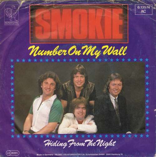 Cover Smokie - Number On My Wall (7, Single) Schallplatten Ankauf