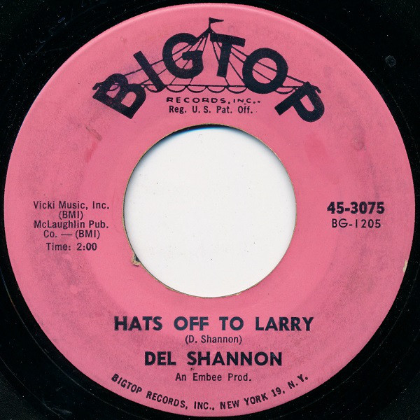 Cover Del Shannon - Hats Off To Larry (7, Single) Schallplatten Ankauf