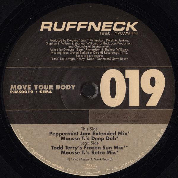 Cover Ruffneck Feat. Yavahn - Move Your Body (12) Schallplatten Ankauf