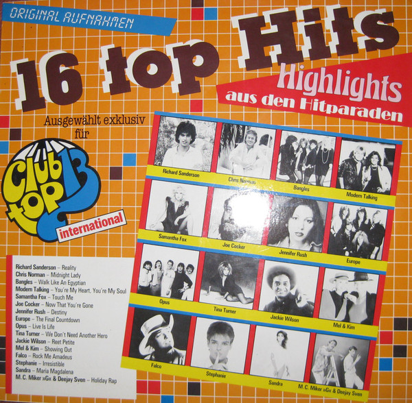 Cover Various - 16 Top Hits Highlights (LP, Comp) Schallplatten Ankauf
