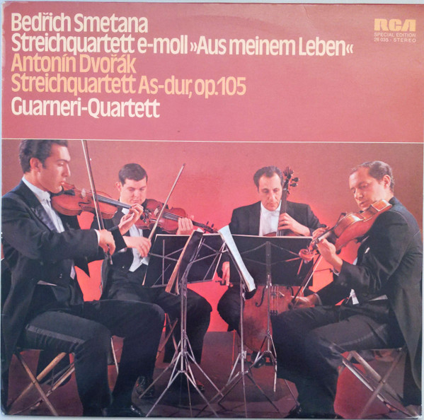 Cover Guarneri-Quartett*, Bedřich Smetana, Antonín Dvořák - Streichquartett E-moll »aus Meinem Leben« • Streichquartett As-dur, Op. 105 (LP, S/Edition) Schallplatten Ankauf