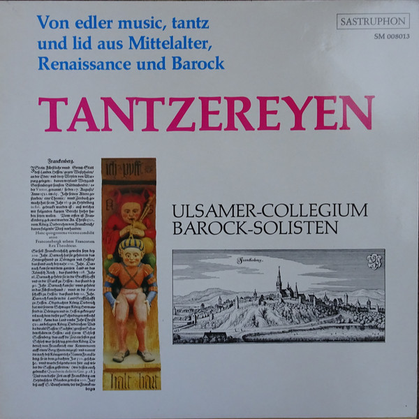 Cover Ulsamer Collegium - Tantzeryen. Von Edler Music, Tantz Und Lid Aus Mittelalter, Renaissance und Barock (LP, Mono) Schallplatten Ankauf