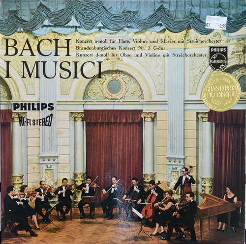 Cover zu Bach* / I Musici - Concerto For Flute / Concerto For Oboe / Brandenburg Concerto No. 3 (LP) Schallplatten Ankauf