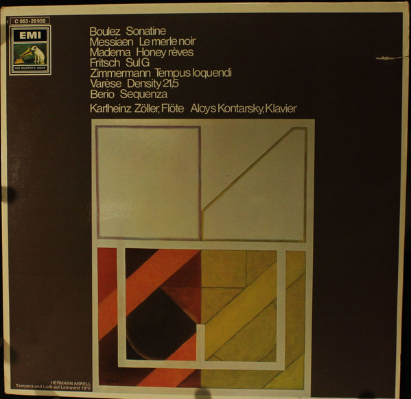 Cover Boulez*, Messiaen*, Maderna*, Fritsch*, Zimmermann*, Varèse*, Berio* - Sonatine/Le Merle Noir/Honey Rèves/Sul G/Tempus Loquendi/Density 21,5/Sequenza (LP) Schallplatten Ankauf