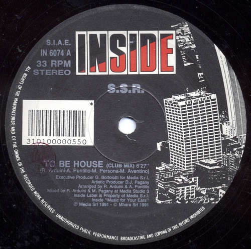 Cover S.S.R. - To Be House (12, Bla) Schallplatten Ankauf