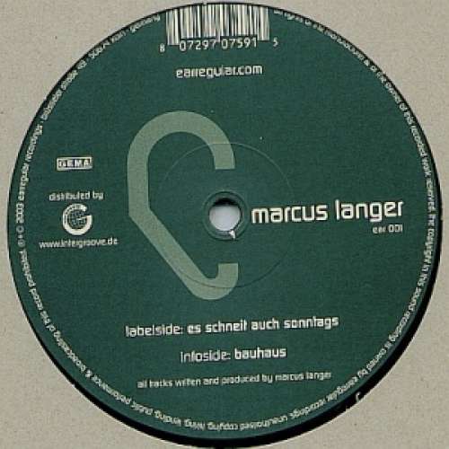 Cover Marcus Langer - Es Schneit Auch Sonntags / Bauhaus (12) Schallplatten Ankauf