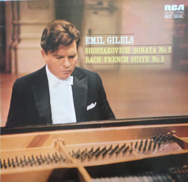 Cover Emil Gilels - Shostakovich: Sonata No.2 / Bach: French Suite No.5 (LP, Album) Schallplatten Ankauf