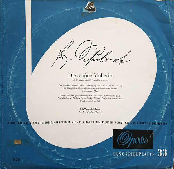 Cover Franz Schubert, Fritz Wunderlich, Kurt Heinz Stolze - Die Schöne Müllerin (LP, Mono) Schallplatten Ankauf
