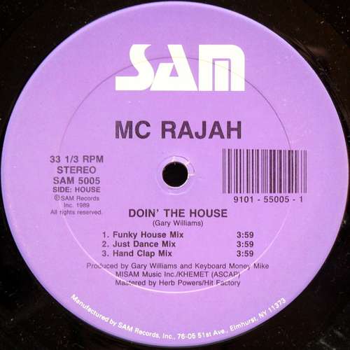 Cover MC Rajah - Doin' The House / Lyrics With A Vengeance (12) Schallplatten Ankauf