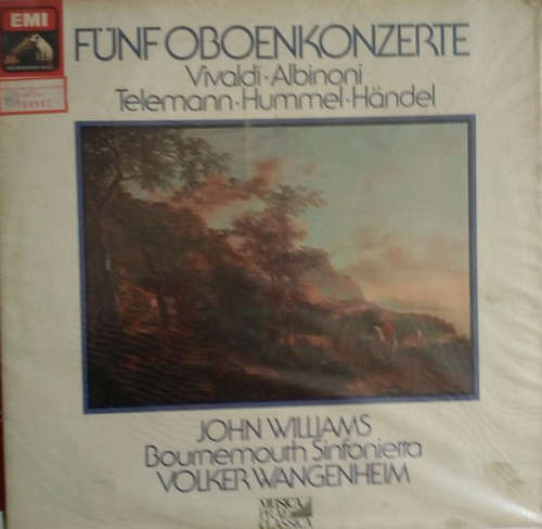 Cover Albinoni* ・ Händel* ・ Telemann* ・ Vivaldi* - Hummel* - John Williams (18) ・ Bournemouth Sinfonietta ・ Volker Wangenheim - Fünf Oboenkonzerte (LP) Schallplatten Ankauf