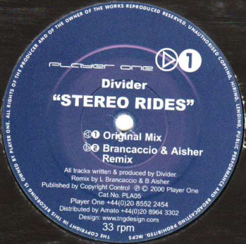 Cover Divider - Stereo Rides (12) Schallplatten Ankauf