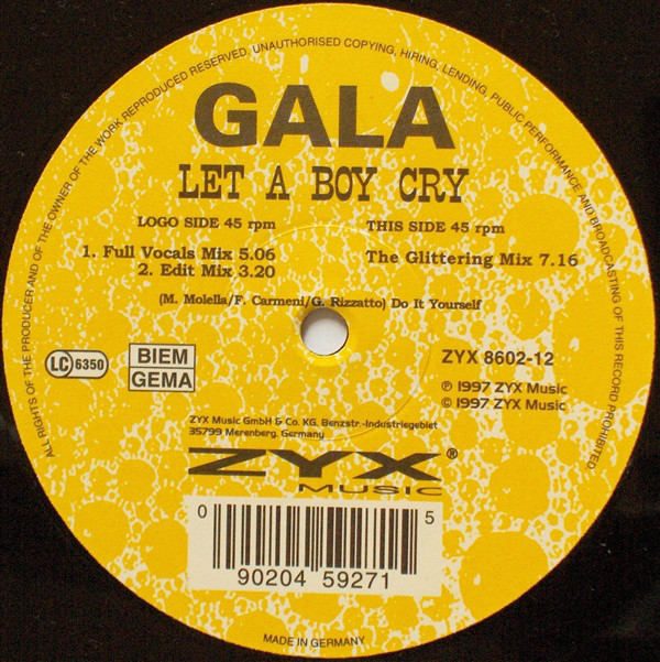 Cover Gala - Let A Boy Cry (12) Schallplatten Ankauf