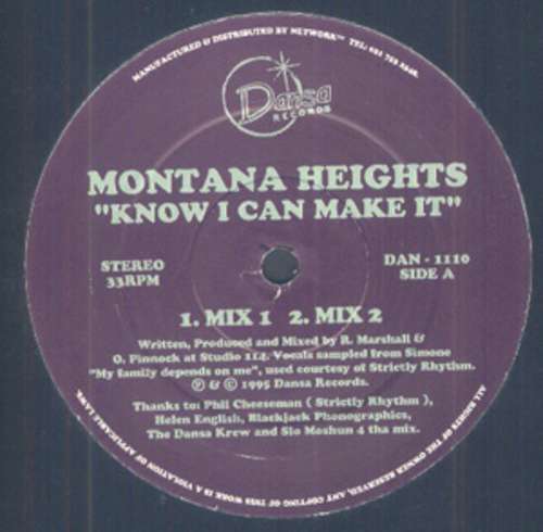 Cover Montana Heights - Know I Can Make It (12) Schallplatten Ankauf