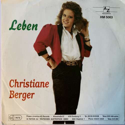 Bild Christiane Berger - Leben (7) Schallplatten Ankauf