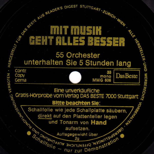 Cover Various - Mit Musik Geht Alles Besser (Flexi, 6½, S/Sided, Mono) Schallplatten Ankauf