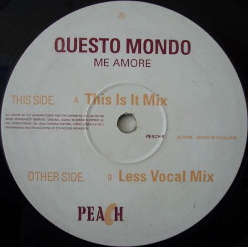 Cover Questo Mondo - Me Amore (12) Schallplatten Ankauf