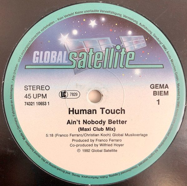 Bild Human Touch (2) - Ain't Nobody Better (12, Maxi) Schallplatten Ankauf
