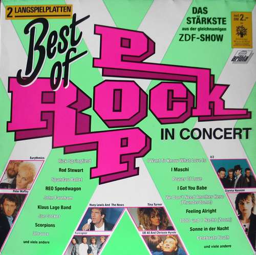 Cover Various - Best Of Rock Pop In Concert (2xLP, Comp) Schallplatten Ankauf