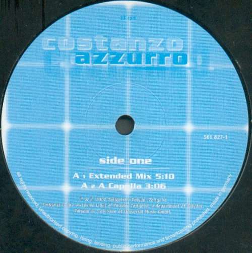 Cover Costanzo - Azzurro (12) Schallplatten Ankauf