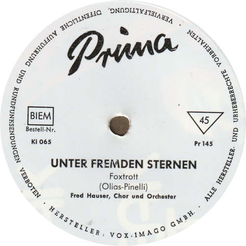 Bild Fred Hauser - Unter Fremden Sternen (Flexi, 7, S/Sided, whi) Schallplatten Ankauf