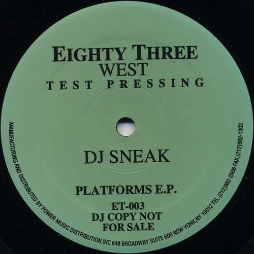 Cover DJ Sneak - Platforms E.P. (12, EP, TP, Spe) Schallplatten Ankauf