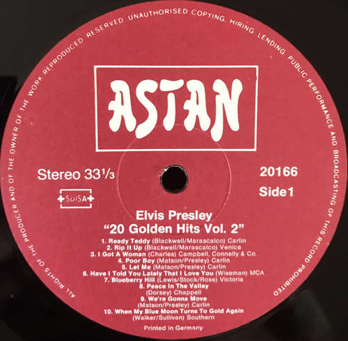 Cover Elvis Presley - 20 Golden Hits - Vol.2 (LP, Comp) Schallplatten Ankauf