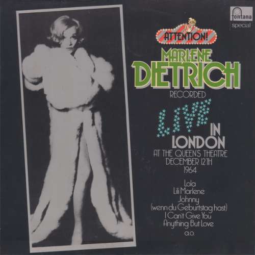 Cover Marlene Dietrich - Attention! Marlene Dietrich! (LP, Album, RE) Schallplatten Ankauf