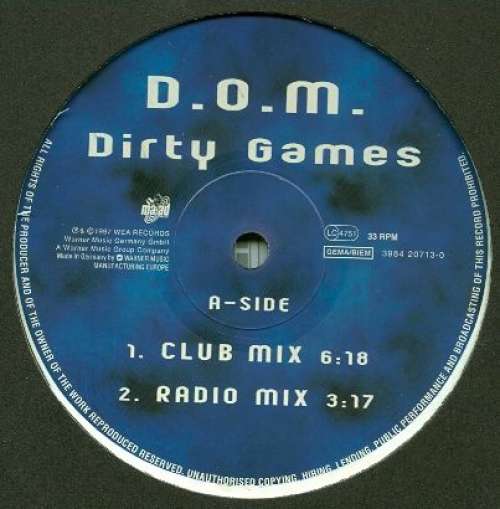 Cover D.O.M. - Dirty Games (12) Schallplatten Ankauf