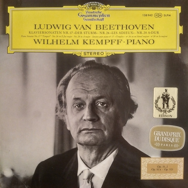 Cover Ludwig van Beethoven / Wilhelm Kempff - Klaviersonaten »Der Sturm« / »Les Adieux« / Nr. 28 A-dur, Op. 101 (LP, RE) Schallplatten Ankauf