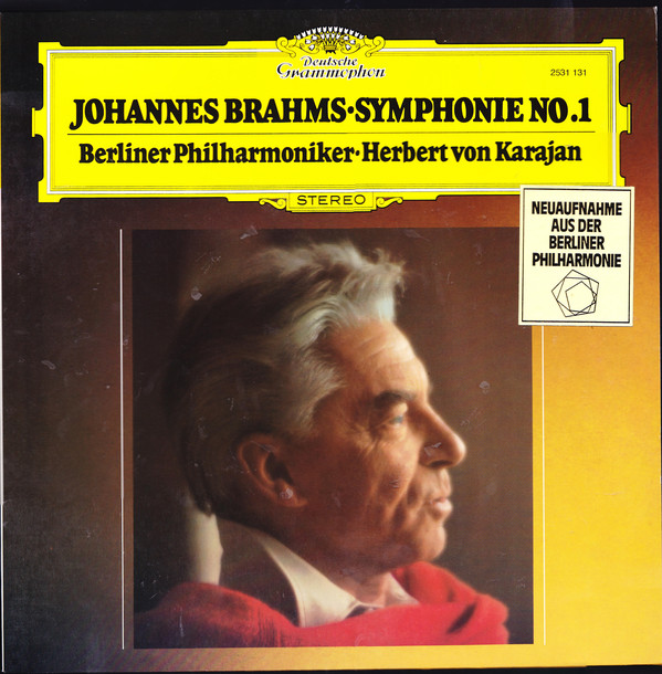 Cover Johannes Brahms - Berliner Philharmoniker, Herbert von Karajan - Symphonie No .1 (LP) Schallplatten Ankauf