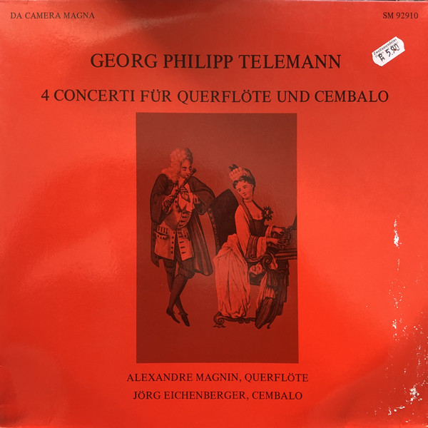 Cover Georg Philipp Telemann, Alexandre Magnin, Jörg Eichenberger - 4 Concerti Für Querflöte Und Cembalo (LP) Schallplatten Ankauf