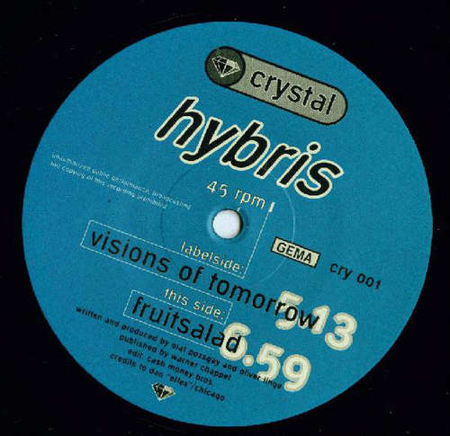 Cover Hybris - Visions Of Tomorrow / Fruitsalad (12) Schallplatten Ankauf