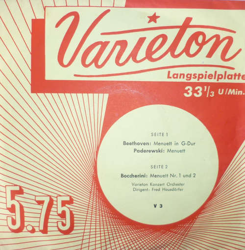 Cover Varieton-Konzert-Orchester*, Fred Hausdörfer - Menuett In G-Dur / Menuett / Menuett Nr. I Und 2 (7) Schallplatten Ankauf